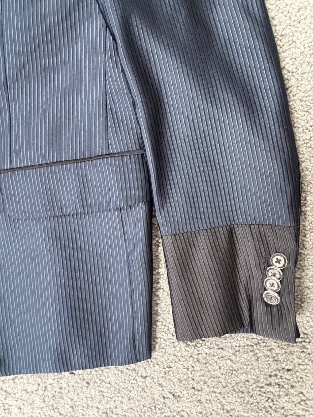 MARK & LONA FER Collection Strip Search Warrant Jacket - UK 46R-Navy/Black NWOT - Picture 3 of 14